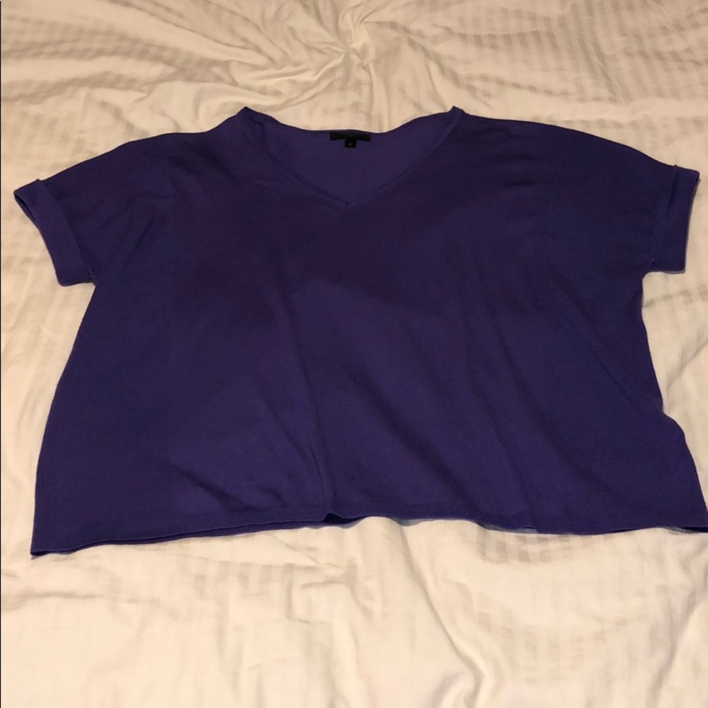 J. Crew Loose Fitting V-Neck Short Sleeve Sweater